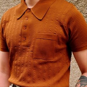 Labor Union RUSTY JAQUARD KNIT POLO SHIRT